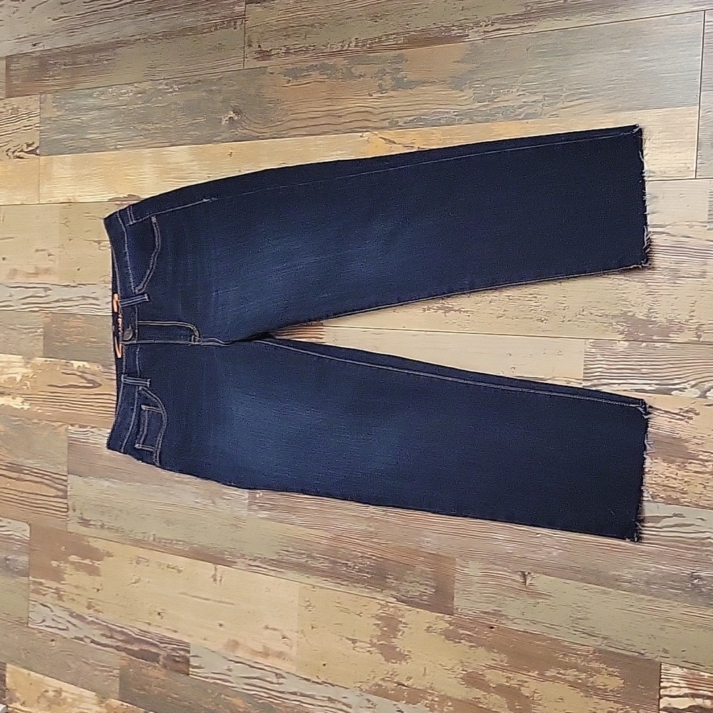 Seven7 Tower Straight Crop‎ Denim Blue Jeans Womens Size 6